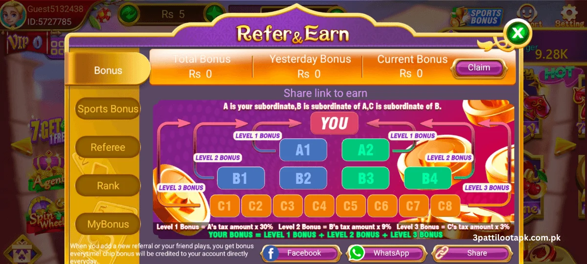 3 Patti Loot App Screenshot