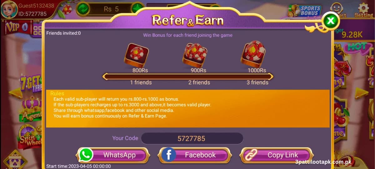 Refer and Earn Commission